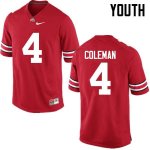 NCAA Ohio State Buckeyes Youth #4 Kurt Coleman Red Nike Football College Jersey JHB6145GX